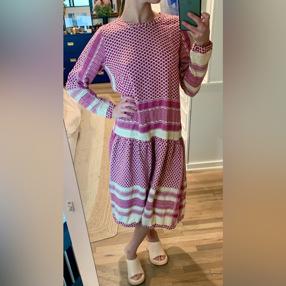 DESIGNER SUMMERY COPENHAGEN GATHERED PINK DRESS